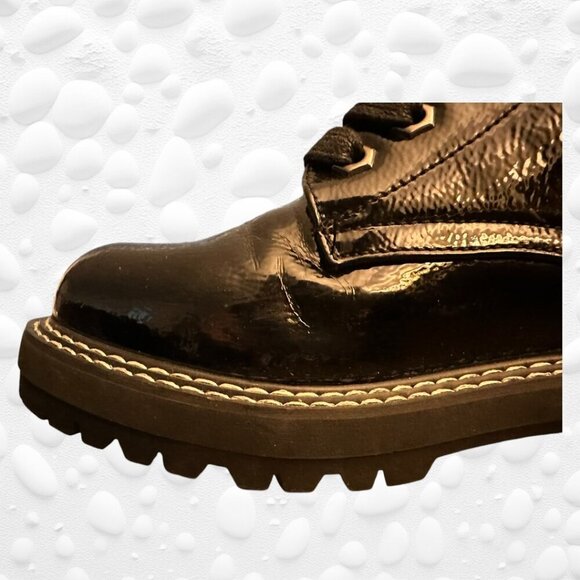 DUNE London Patent Black Combat Boot NWOT 8.5M - Picture 6 of 10